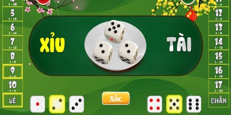 Cược số tài xỉu qua tổng 3 viên xí ngầu 